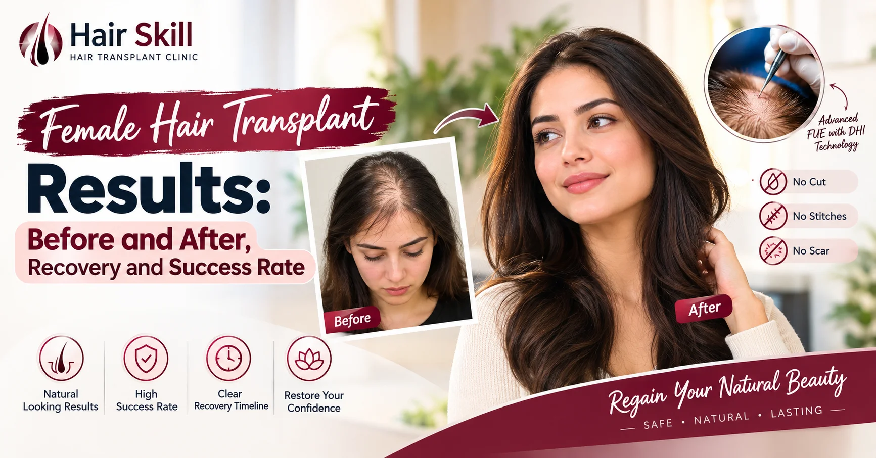 Female Hair Transplant Results: Before and After, Recovery and Success Rate