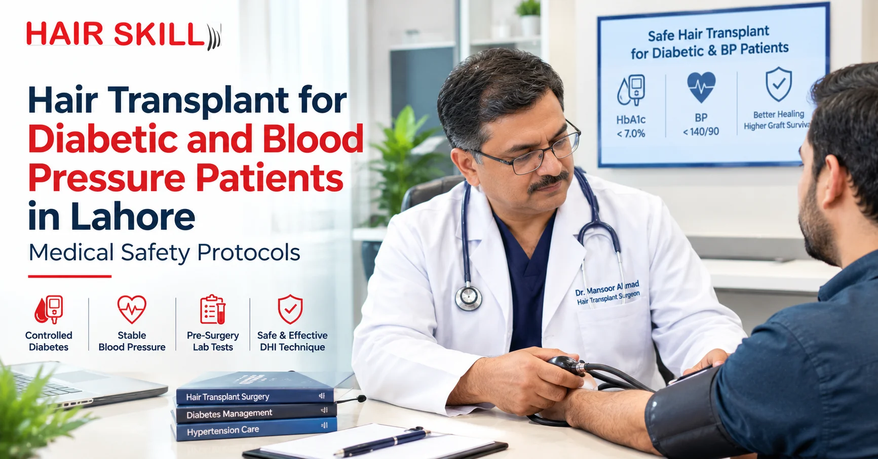 Hair Transplant for Diabetic and Blood Pressure Patients in Lahore: Medical Safety Protocols