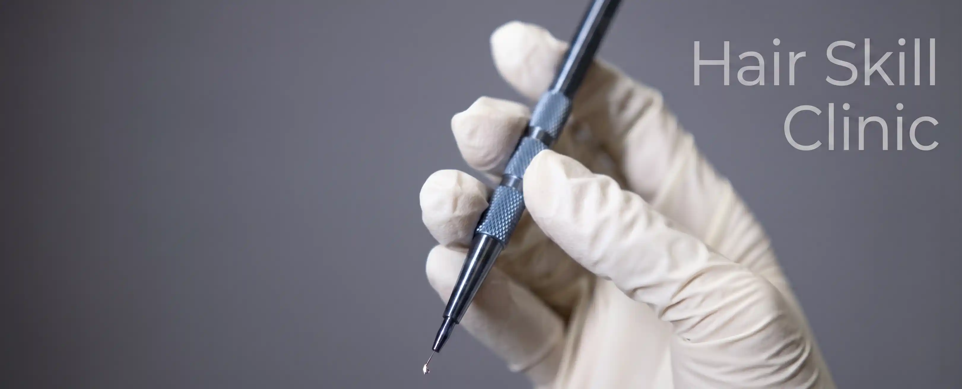 Surgeon holding synthetic crystal Sapphire blade tool used for dense micro slits